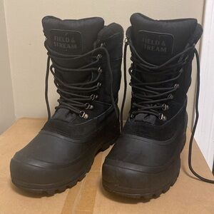 BNWT Field and Stream pac boots, Insulated mens size 9 black